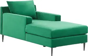 Velvet Chaise Longue Beliani GUERET green