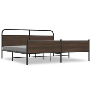 Каркас кровати VidaXL 3318713, цвет дуб, 206 x 207 см, высота 100 см