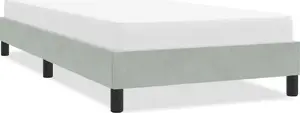 Каркас кровати VidaXL модель 4101379, серый велюр, размер 80 x 220 см
