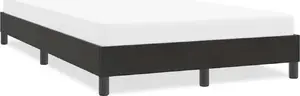 Gultas rāmis VidaXL modelis 4101351, melns samta apdare, 120×210 cm, bez matraça