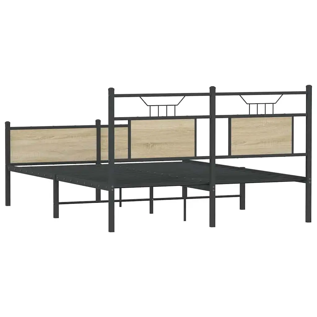 VidaXL gultas rāmis 4106980 ozols 147×196×91,5 cm Photo 7