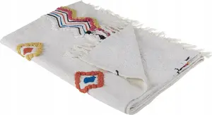 Cotton Throw Blanket Beliani MORENA 130 x 180 cm multicolored