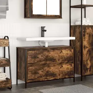 Тумба под раковину VidaXL с ящиками 90 x 34,5 x 60 см