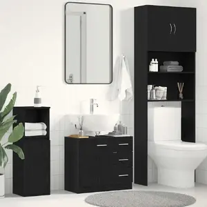 Тумба под раковину VidaXL 63x30x54 см, черный дуб, ДСП