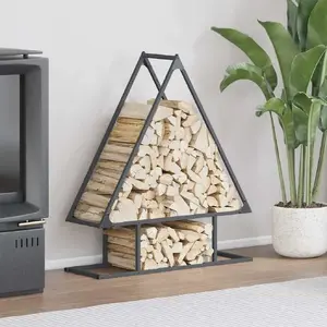 Firewood rack VidaXL model 864317, anthracite, 80 x 25 x 90 cm