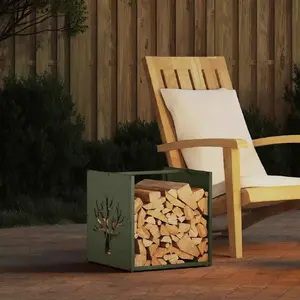 Log Rack VidaXL model 864246 – rolled cold steel firewood storage stand