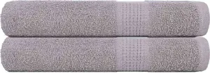 Towels set VidaXL 2 pcs Gray 100x200 cm 360 gsm 100% cotton