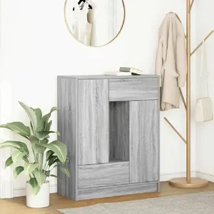 Комод с ящиками и дверцей VidaXL модель 861855, серый дуб Sonoma, 73×31×90 см