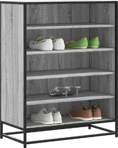 Обувной шкаф VidaXL 3300873, серый дуб Sonoma, 75×38×97,5 см