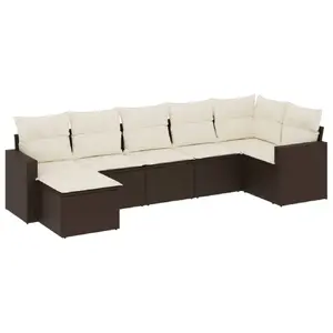 Уличная скамья VidaXL 3251630 — ротанг с закалённым стеклом, 55×55×37 см, макс. нагрузка 110 кг