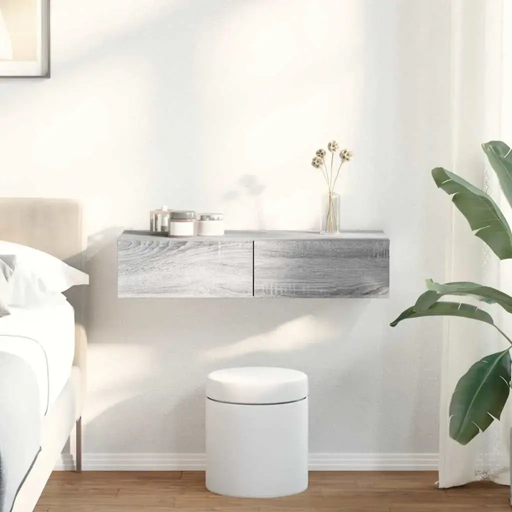 Shelf VidaXL 859991 — wood grey 1000×360×190 mm Photo 2