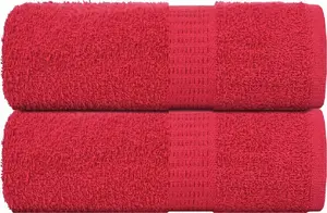 Towels set VidaXL 2 pcs red 30x30 cm 100% cotton