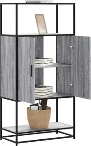 Высокий шкаф VidaXL 68x35x139 см, цвет дуб Сонома, напольный шкаф для хранения