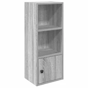 Bookcase VidaXL 860342, wood frame and shelves, grey oak finish, 310×240×1020 mm