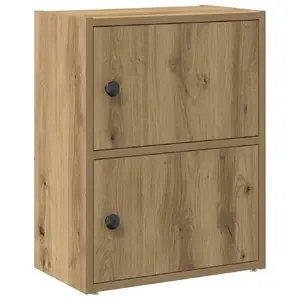 Книжный шкаф VidaXL 860363, дубовый оттенок, каркас и полки из дерева, 400×240×520 мм