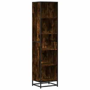 Bookcase VidaXL 3300852, oak finish, metal frame, 5 shelves, 600×350×1705 mm