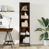 Bookcase VidaXL 3300852 — 5 shelves, oak, metal frame Photo 3