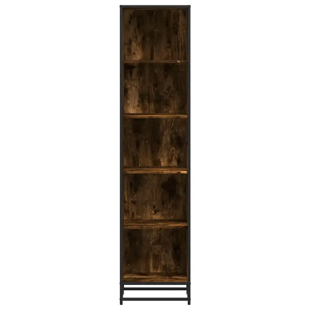 Bookcase VidaXL 3300852 — 5 shelves, oak, metal frame Photo 4