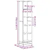 Bookcase VidaXL 3300852 — 5 shelves, oak, metal frame Photo 9