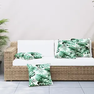 Cushion set for sofa VidaXL 4 pieces 60x60 cm leaf-pattern fabric