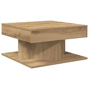 Кофейный/приставной стол VidaXL 856633, столешница дуб, 55×55×30 см, нагрузка 60 кг