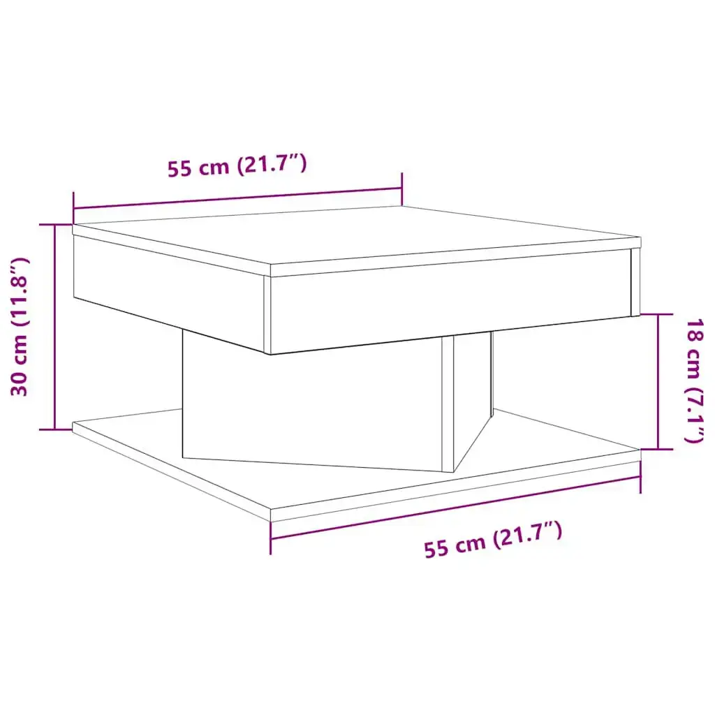 VidaXL 856633 coffee/side/end table 55×55×30 cm Photo 9