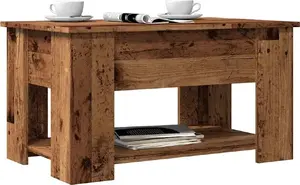 Журнальный стол VidaXL 79×49×41 см из склеенной древесины с состаренным видом