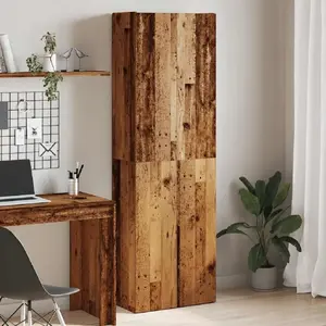 Шкаф VidaXL модель 3318714, под старое дерево, 60 x 32 x 190 см, древесно-полимерный материал