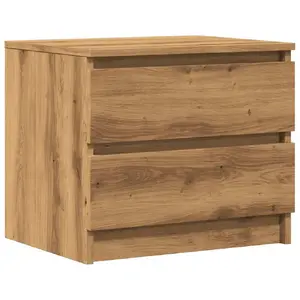 Nightstand bedside table VidaXL 856520 Oak wood 50×40×43.5 cm