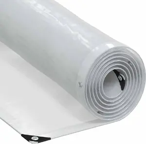 Tarpaulin cover VidaXL transparent polyethylene 5 x 12 m with eyelets
