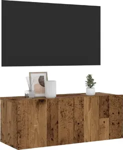 Навесная тумба под TV VidaXL 80x30x30 см, старое дерево
