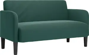 Divvietīgs dīvāns VidaXL modelis 4100589 tumši zaļš samts 109 cm platums