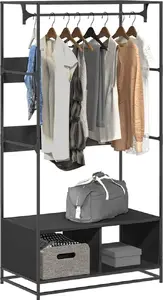 Skapis VidaXL 849294, melns, 90×50×180 cm, koksnes izcelsmes materiāls