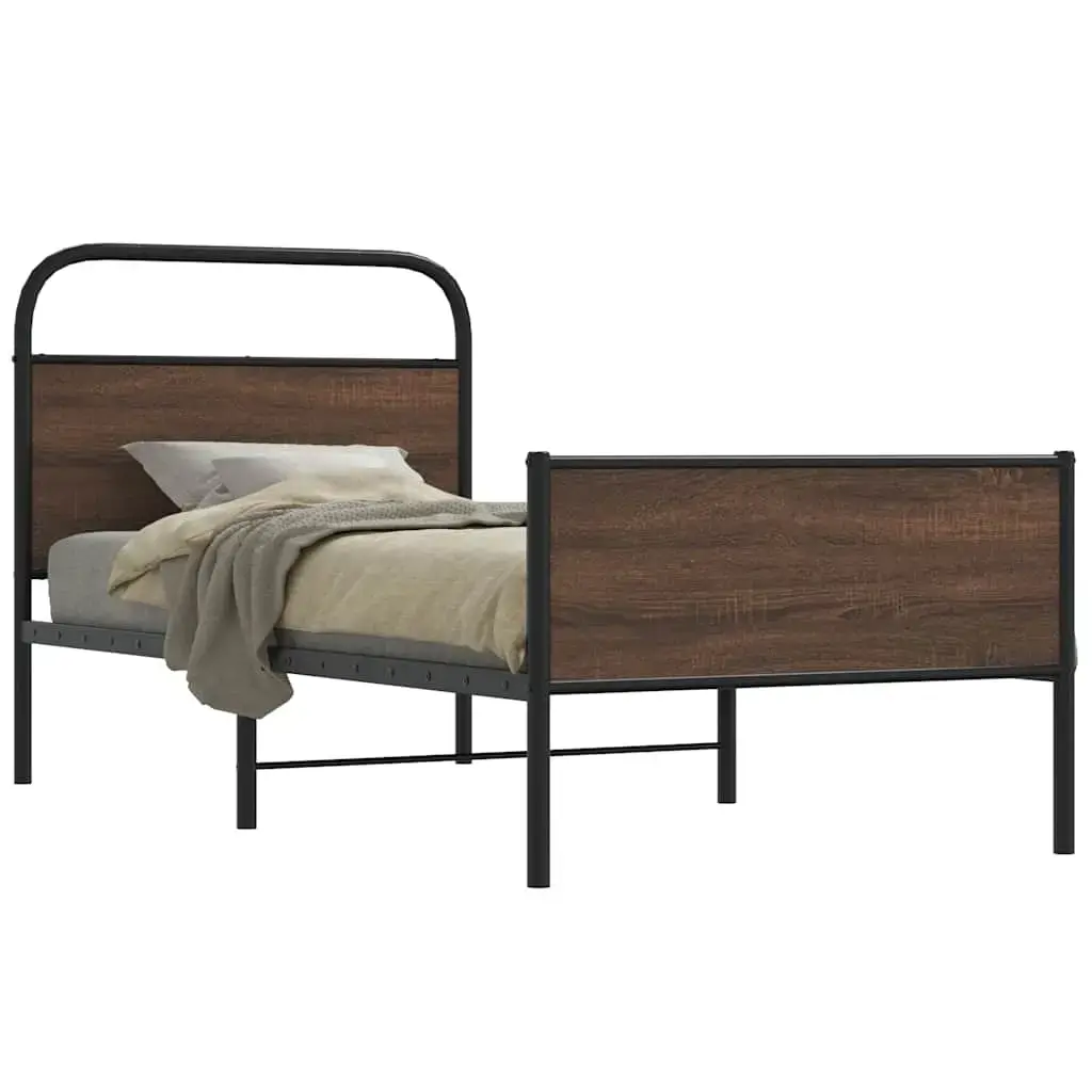 Каркас кровати VidaXL 4100495 дуб 105x207 см Photo 2