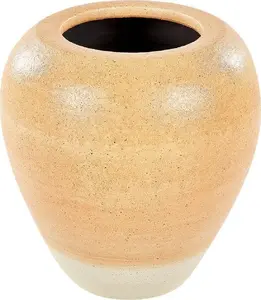 Dekoratīvs terakotas vāze Beliani SKIONE 34 cm, oranži‑bēša