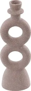 Ceramic candle holder Beliani NAOUSA beige