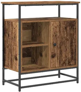 Комод VidaXL Stary Drewno 69x35x80 см со стальной рамой