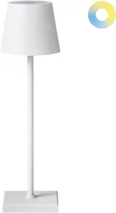 Настольная лампа Beliani BACEIRO беспроводная LED с диммером, металл, белая