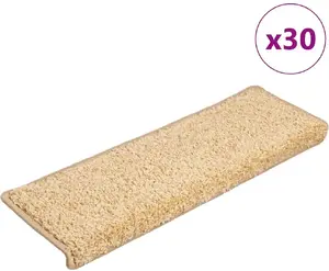 Набор ковриков для ступеней VidaXL 30 шт 65x21x4 см коричневые, противоскользящие