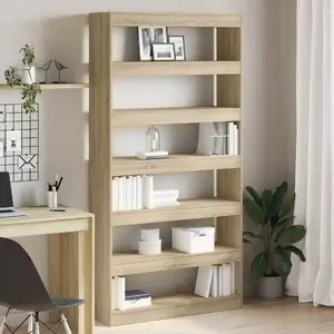 Стеллаж VidaXL Regał Sonoma Oak 100 x 30 x 198 см – деревянный шкаф-стеллаж