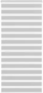 Roller Zebra Blind VidaXL, light gray fabric width 95.9 cm, polyester