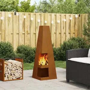 Uguns trauks ar malkas vietu VidaXL Palenisko 35×35×100 cm