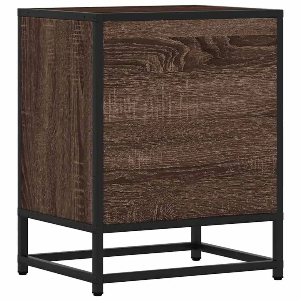 Nightstand VidaXL 848718 oak, metal frame Photo 7
