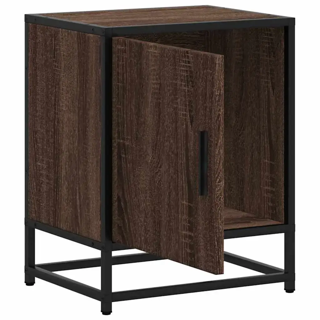 Nightstand VidaXL 848718 oak, metal frame Photo 8