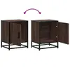 Nightstand VidaXL 848718 oak, metal frame Photo 9