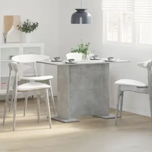Ēdamistabas galds VidaXL 863163, betona pelēka virsma, inženiertehniskā koksne, 110×60×75 cm