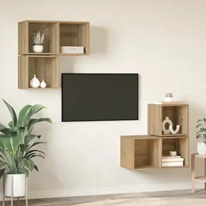 Набор ТВ-тумб VidaXL 4 шт, отделка дуб artisan, 37 x 37 x 72 см каждая