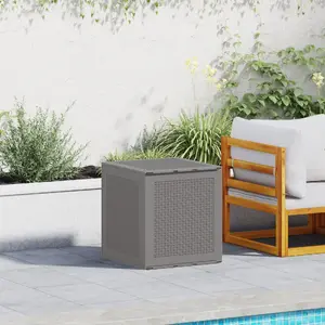 Outdoor Storage Chest VidaXL model 870582, light gray, 55×53×57 cm, polypropylene