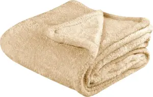 Blanket Beliani Koc 125 x 150 cm sand beige