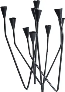 Svečturis Beliani MATOSINHOS metāla 54 cm melns